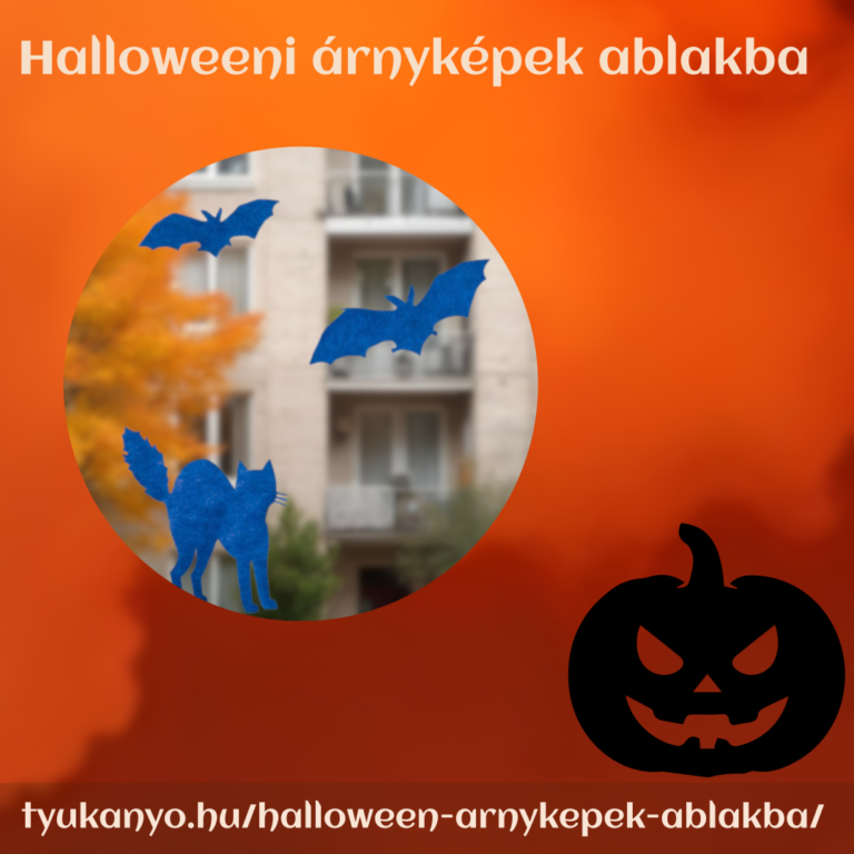 Halloween árnyképek ablakba